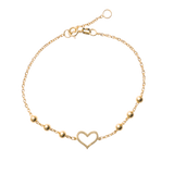 Pulseras Broche - Esferas Corazón