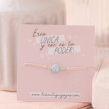 Pulseras Hilo Básicas - Inicial Celeste