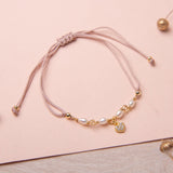 Pulseras hilo nudo - Isabela perla corazón