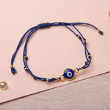 Pulseras Hilo nudo - Azul Ojo turco azul