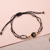 Pulseras Hilo nudo - Negro Ojo turco negro