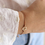 Pulseras Hilo Nudo - Silueta de Estrella de Oro