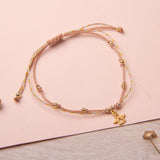 Pulseras Hilo Nudo - Angelito rosado brilloso