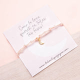 Pulseras Hilo Nudo - Laura Luna circón rosa brilloso