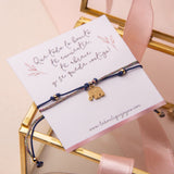 Pulsera Hilo Nudo - Elefante azul brilloso