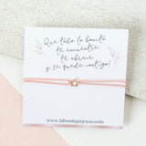 Pulseras Hilo Básicas - Estrella Slim Rosa