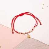 Pulseras Hilo Nudo - Isabela Rojo Trébol