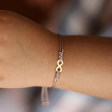 Pulseras Hilo Nudo - Nude Rosa Amor Infinito de Oro Niña
