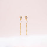 Aretes Mini - Punto de luz y perla trendy