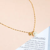 Choker - Perla y Punto Dorado