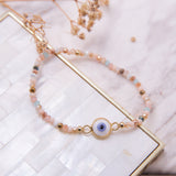 Pulseras Murano - Ojo Turco Blanco