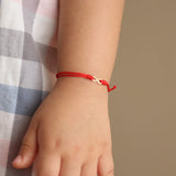 Pulseras Hilo Nudo - Rojo Amor Infinito de Oro Niña