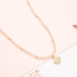 Choker- Muranos Caramelo Concha Abanico