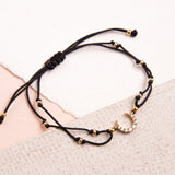 Pulseras Hilo Nudo - Luna circón negro