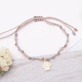 Pulseras Hilo Nudo - Huellita de Perro Pastel