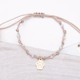 Pulseras Hilo Nudo - Huellita de Perro Cielo