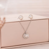 Collares - Juego Perla Love Silver
