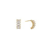 Aretes Mini - Semi Hoop Baguette