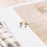 Aretes Mini - Crucecitas multicolor