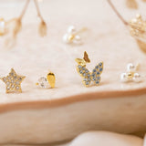 Aretes Mini - Trebol Perlitas