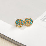 Aretes Mini - Arbol de la vida circones turquesa