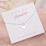 Collares - Corazón Flat Silver