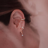 Argollas - Chain and Pearl