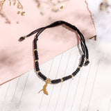 Pulseras Hilo Tejidas - Culebra Negro Libelula