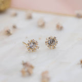 Aretes Mini - Diamante de Luz y Perlas
