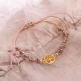 Pulseras Hilo Murano - Árbol de la Vida Lila