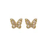Aretes Mini- Mariposa Cristales