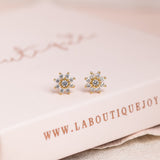 Aretes Mini - Florcita cristal