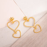 Maxi Aretes - Corazones colgante trendy