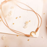 Pulseras Hilo Nudo - Luna Invertida Oro