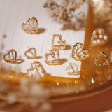 Aretes Mini - Corazón de Perlas