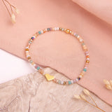 Pulseras Murano - Corazón pasante combinación pastel
