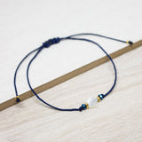 Pulseras Hilo Básicas - Azul Estrella Nacar