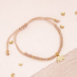 Pulseras Hilo Tejidas - Culebra Beige Elefante