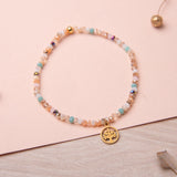 Pulseras Murano - Árbol de la vida colgante combinación pastel