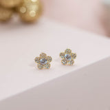 Aretes Mini - Florcita de Cristal