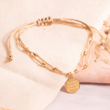 Pulseras Hilo Nudo - Beige Siempre da lo mejor de ti