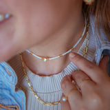 Choker - Punto de Luz y Perlas