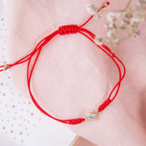 Pulseras Hilo Nudo - Punto de Luz Rojo
