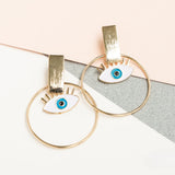 Maxi Aretes - Argolla Ojo Turco Gold