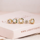 Aretes Mini - Florcita cristal