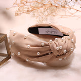 Diadema - Sienna Camel Perlas