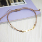 Pulseras Hilo Básico - Monedas Marrón