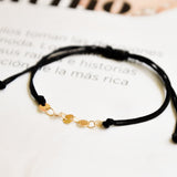 Pulseras Hilo Básico - Monedas Negro