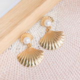 Maxi Aretes - Conchita y perla colgante