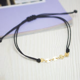 Pulseras Hilo Básico - Monedas Negro